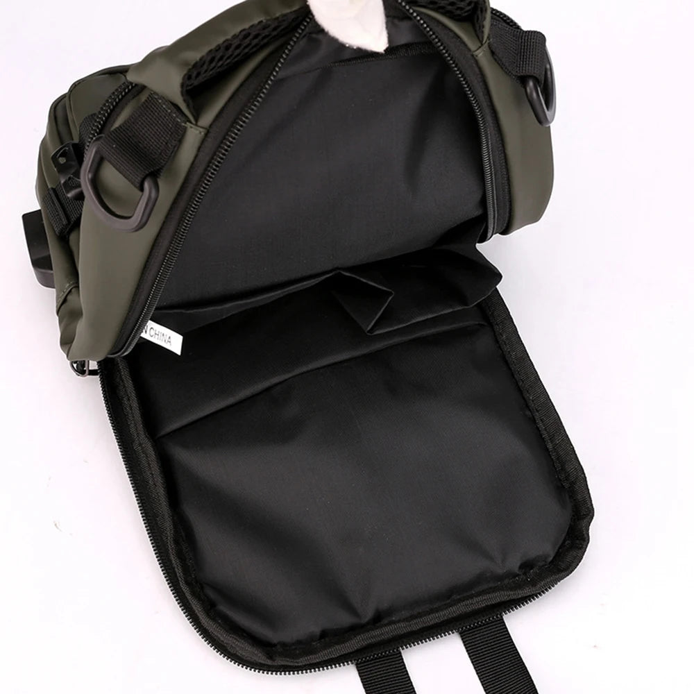 Nylon Crossbody Bag with USB Charging Port for Multifunction Use