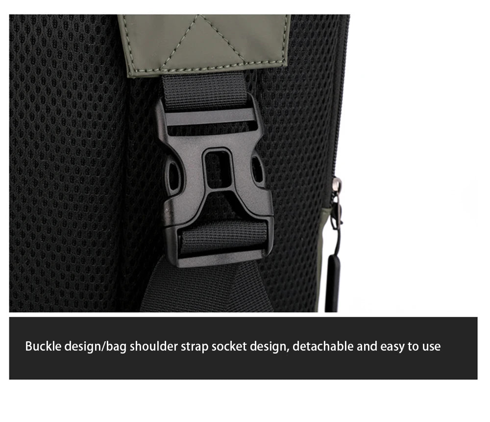 Nylon Crossbody Bag with USB Charging Port for Multifunction Use