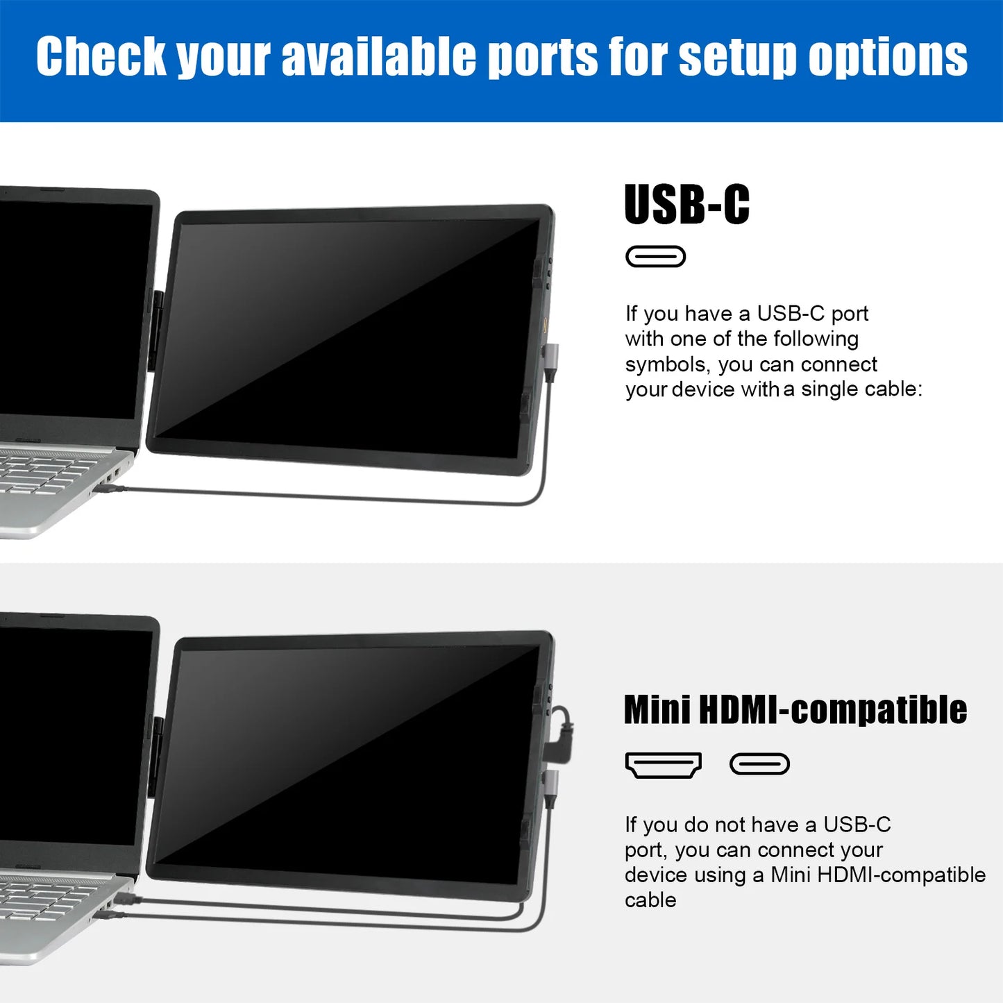 12" & 14" Laptop Dual Monitor Screen Extender