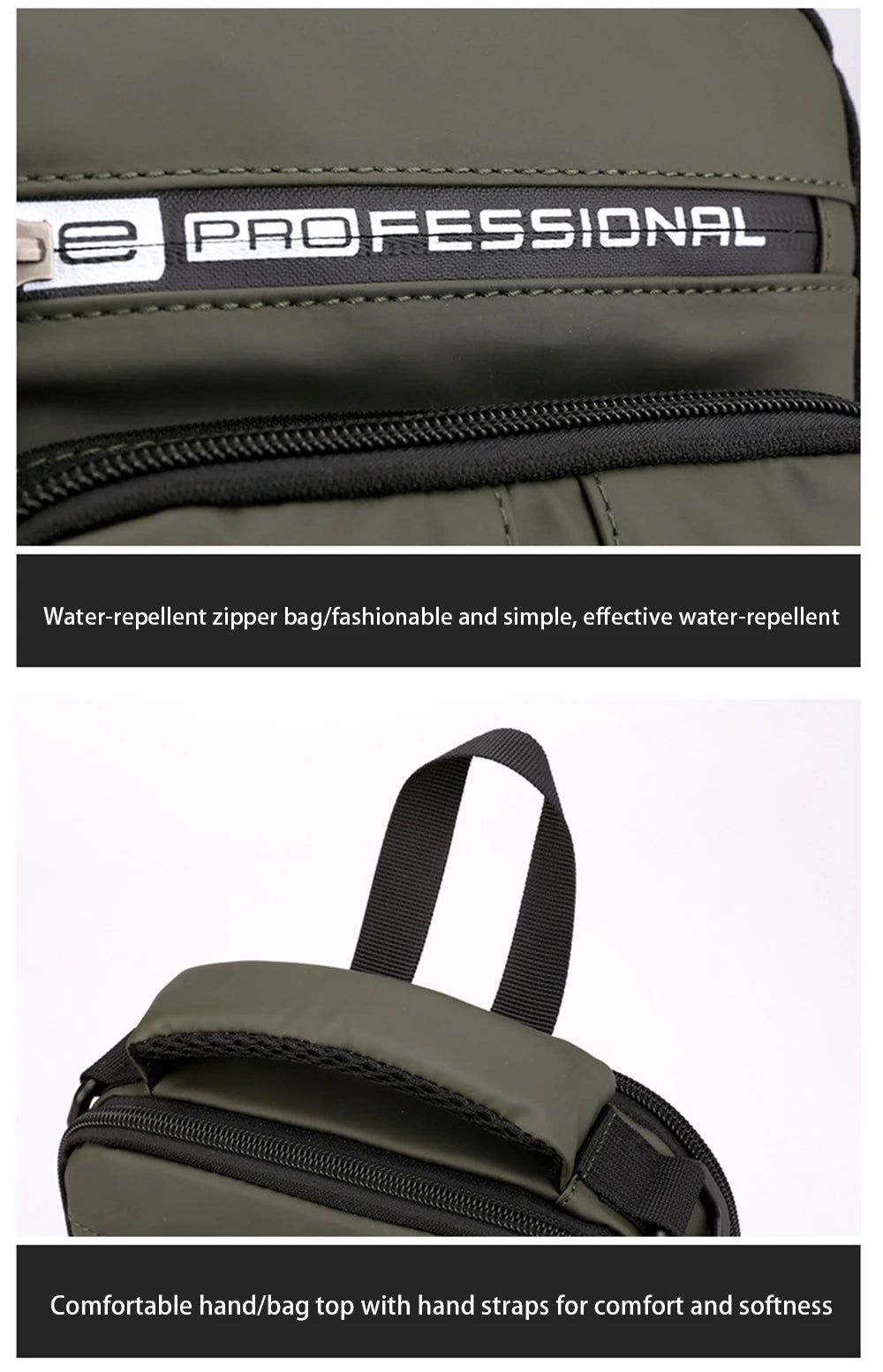 Nylon Crossbody Bag with USB Charging Port for Multifunction Use