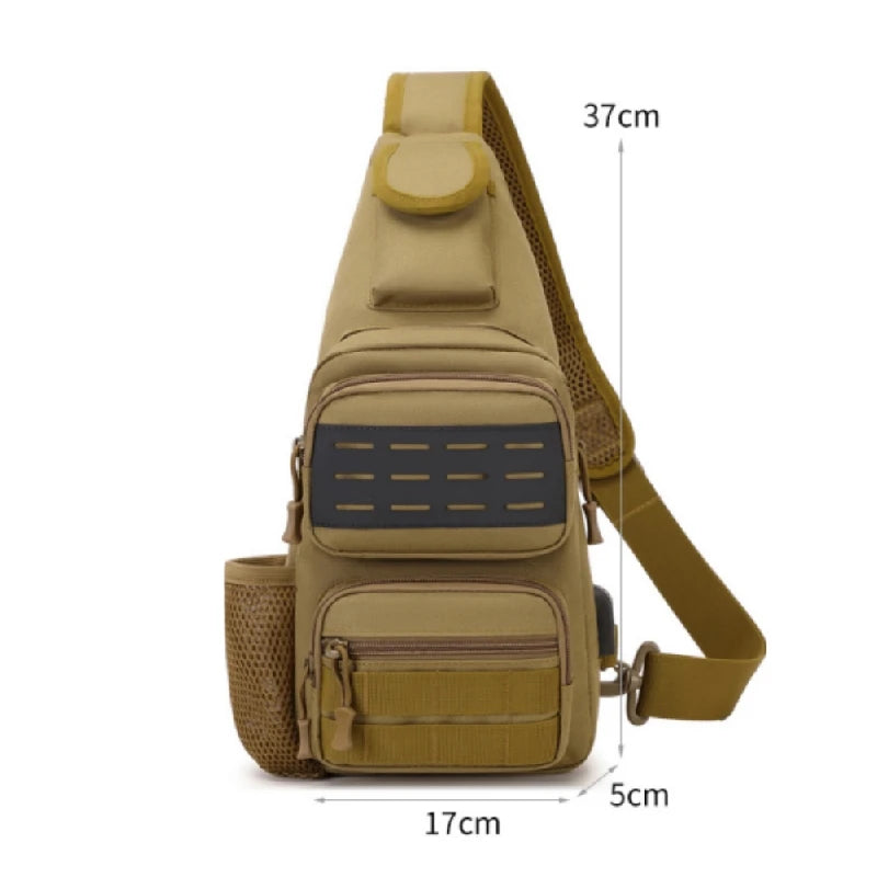 USB Tactical Multifunctional Fishing Sling Bag