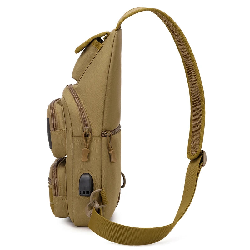 USB Tactical Multifunctional Fishing Sling Bag