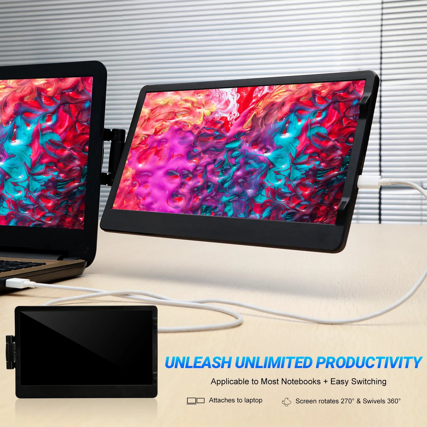 12" & 14" Laptop Dual Monitor Screen Extender