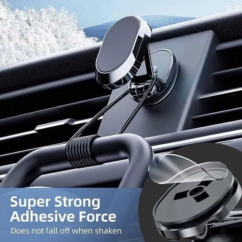 Magnetic Phone Holder for Dashboard, Stainless Steel, Water-resistant, Rotatable