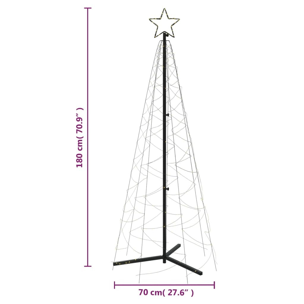 Christmas Cone Tree Warm White 200 LEDs 2x6 ft