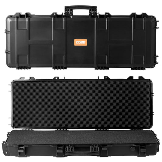 Tactical Range Case, Outdoor Tactical Hard Case with 3 Layers Fully-protective Foams, 42 inch lockable Hard Tactical Range Case with Wheels, IP67 Waterproof & Crushproof