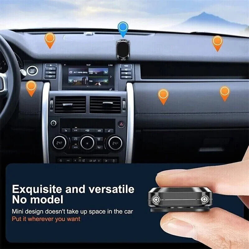 Magnetic Phone Holder for Dashboard, Stainless Steel, Water-resistant, Rotatable