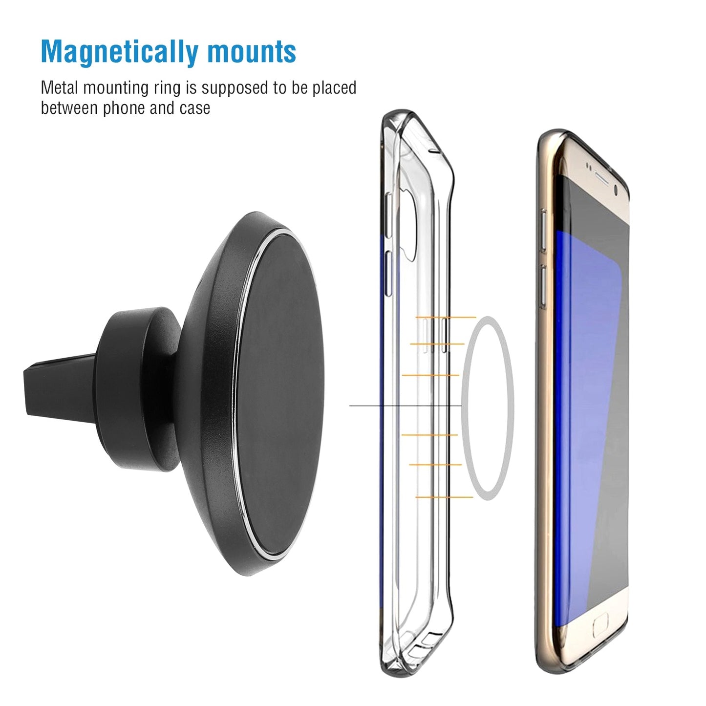 Wireless Magnetic Car Phone 5W Charging Pad Air Vent Mount Holder